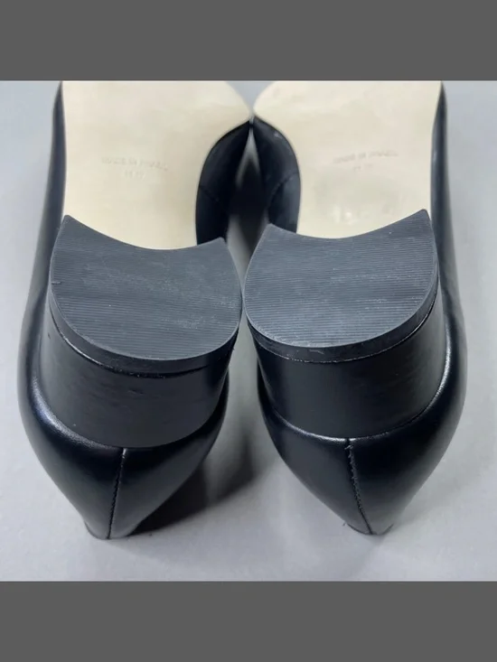 NEW Walking Cradles Shoes Womens 11 black leather block heels business classic - Picture 10 of 12